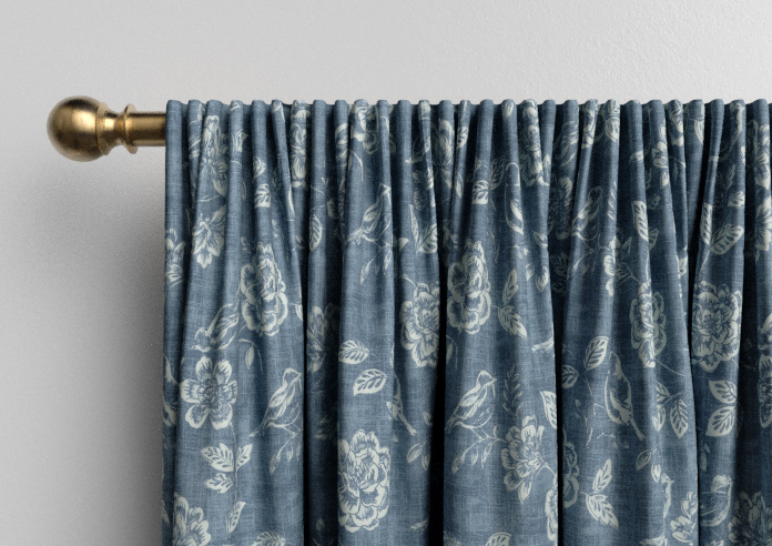 Bird Garden, Denim - Made to Measure Curtains - Image 9